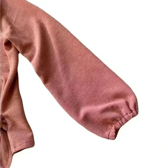 Women's Madewell Texture & Thread Crepe Ling Sleeve Wrap Blouse Size XS Stretchy - Picture 6 of 9